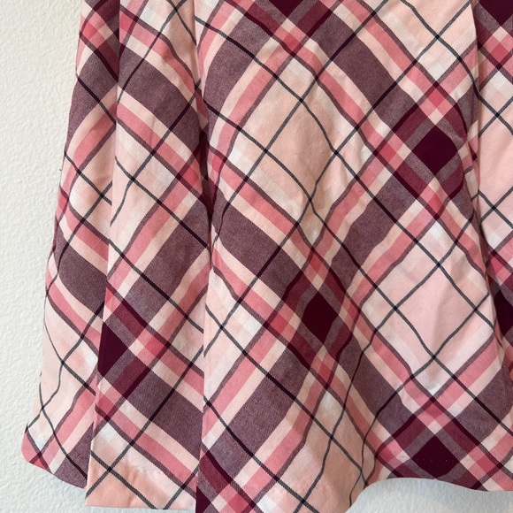 Janie and Jack Pink Plaid Pleated Skater Kilt Equestrian Detail Skirt NWT 10 - Picture 5 of 10